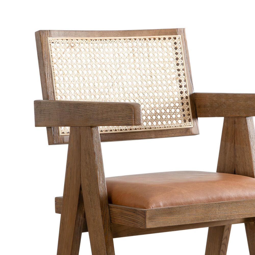 Armen Living Harley 30" Bar Stool in Nutmeg Brown, , large