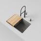 Blanco Inteos 30" Undermount Single Bowl Kitchen Sink in Volcano Gray, , large