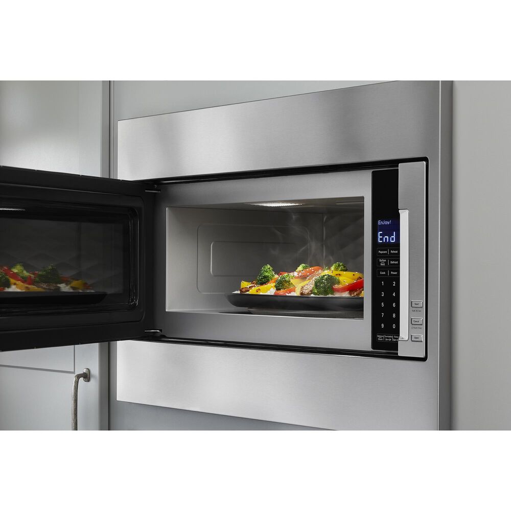 KitchenAid 1000 Watt Built-In Low Profile Microwave with Standard Trim Kit in Stainless Steel, , large