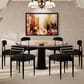 Morden Fort Modern Boucle Side Chair with Black Cushion in Black and Gold (Set of 6), , large
