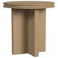 Flexsteel Waterfall Round End Table in Light Oak, , large