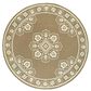 Oriental Weavers Marina 7"10" Round Tan and Ivory Area Rug, , large