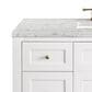 James Martin Breckenridge 48" Single Bathroom Vanity in Bright White with 3 cm Eternal Jasmine Pearl Quartz Top and Rectangular Sink, , large