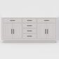 Lexora Home Abbey 72" Double Bathroom Vanity in White Oak with 2 cm White Cultured Marble Top and Rectangular Sinks, , large