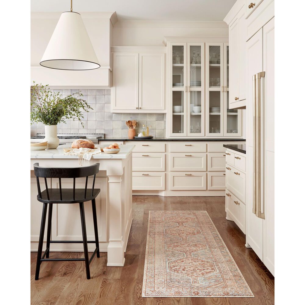 Chris Loves Julia x Loloi Jules 2&#39; x 5&#39; Tangerine and Mist Area Rug, , large