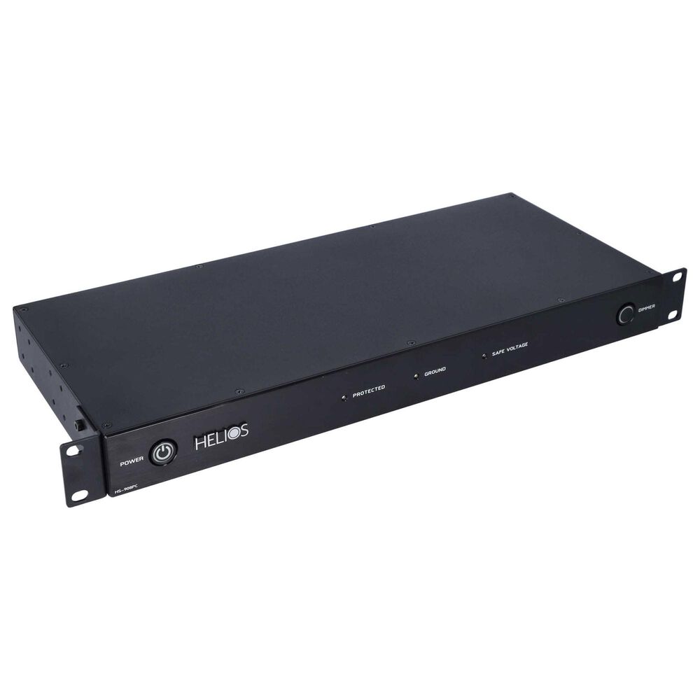 Helios 8-Outlet Rack Mountable Surge Protector in Black, , large