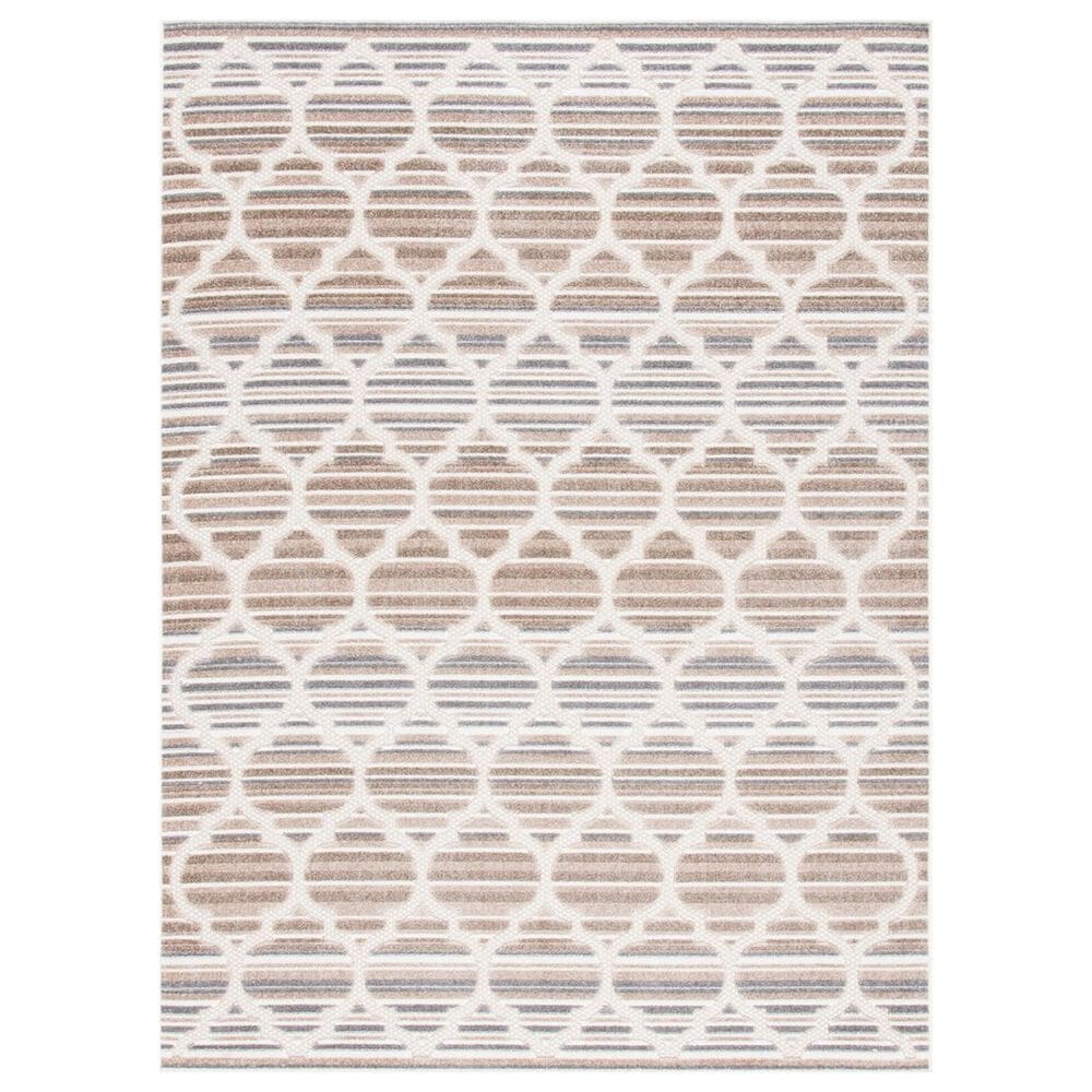 Safavieh Cabana CBN333F 8" x 10" Grey and Ivory Indoor/Outdoor Area Performance Rug, , large