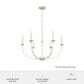 Hunter Southcrest 6-Light Chandelier in Distressed White, , large