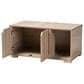 Baxton Studio Jasper 2-Door Cat Litter Box Cover House in Oak, , large