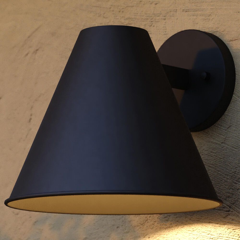 Vaxcel Smith 10" 1-Light Outdoor Wall Sconce in Textured Black, , large