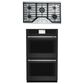 Cafe 2-Piece Kitchen Package with Matte Black 30" Smart Built-In Convection Double Wall Oven and Stainless Steel 36" Gas Cooktop, , large