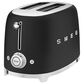Smeg 2-Slice Retro Style Toaster in Matte Black and Stainless Steel, , large