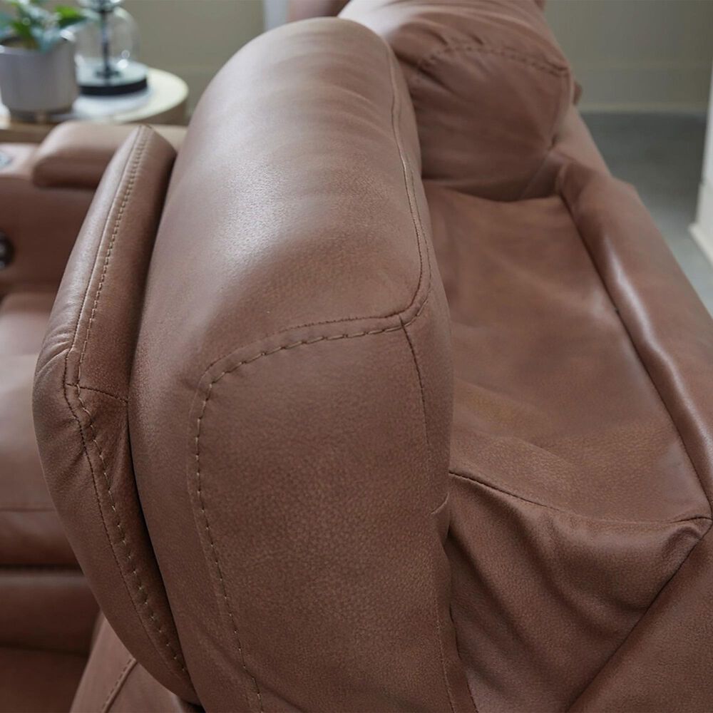 Ashley Point Clear Power Reclining Sofa in Caramel, , large
