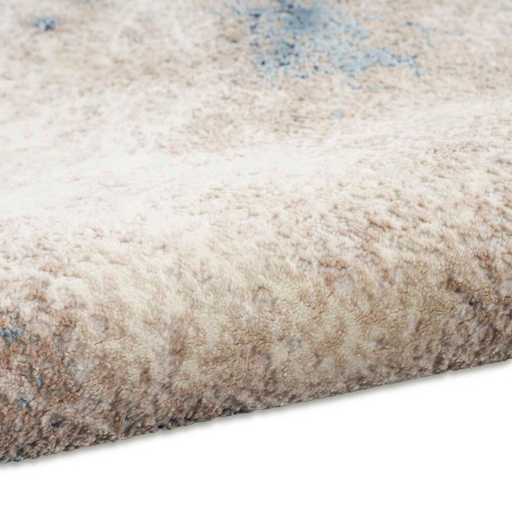 Nourison Infinity IFN05 4&#39; x 6&#39; Ivory, Grey and Blue Area Rug, , large