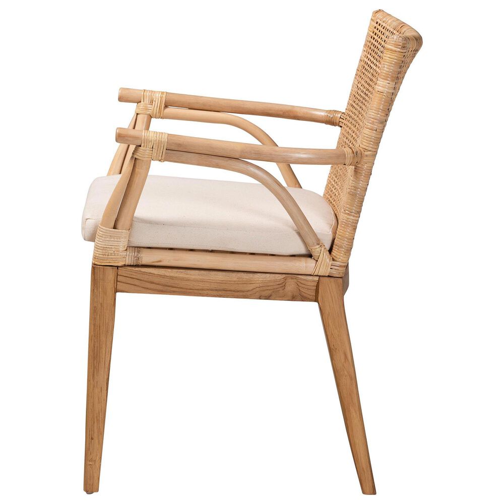 Baxton Studio Storsel Arm Chair in Natural Brown, , large