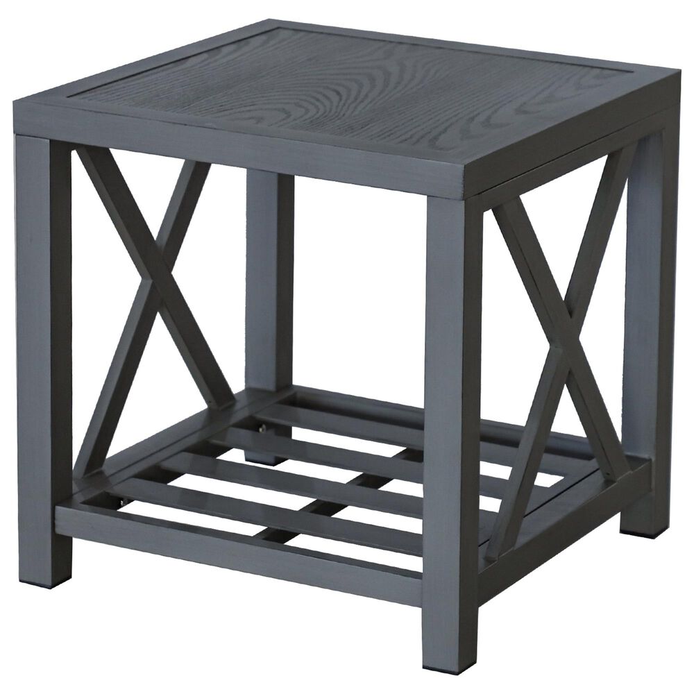 Summit Home St. Thomas Outdoor End Table in Gray, , large