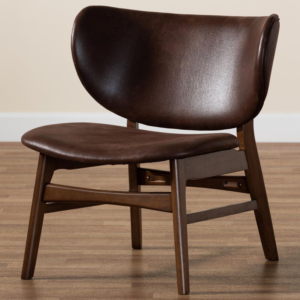 Baxton Studio Marcos Accent Chair in Dark Brown, , large