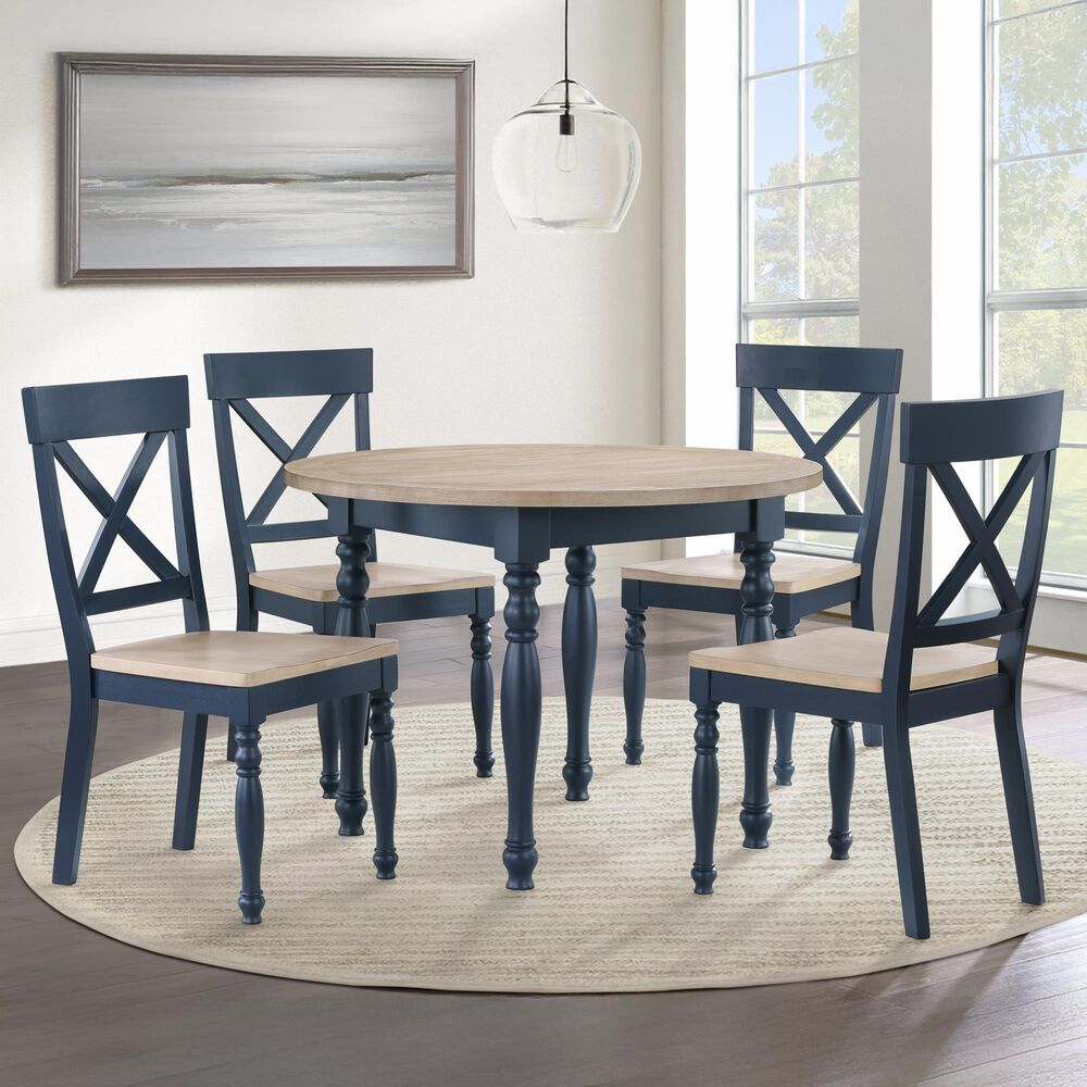 Steve Silver Darcy Dining Side Chair in Blue, , large