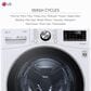 LG 7.4 Cu. Ft. Smart Front Load Electric Dryer with TurboSteam in White, , large