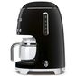 Smeg 47.34 Oz Drip Coffee Maker in Black and Polished Chrome, , large