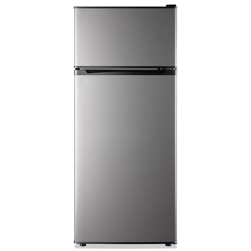 HOMLUX 4.5 Cu. Ft. Mini Upright Refrigerator with 1 Cu. Ft. Top Freezer in Silver, , large