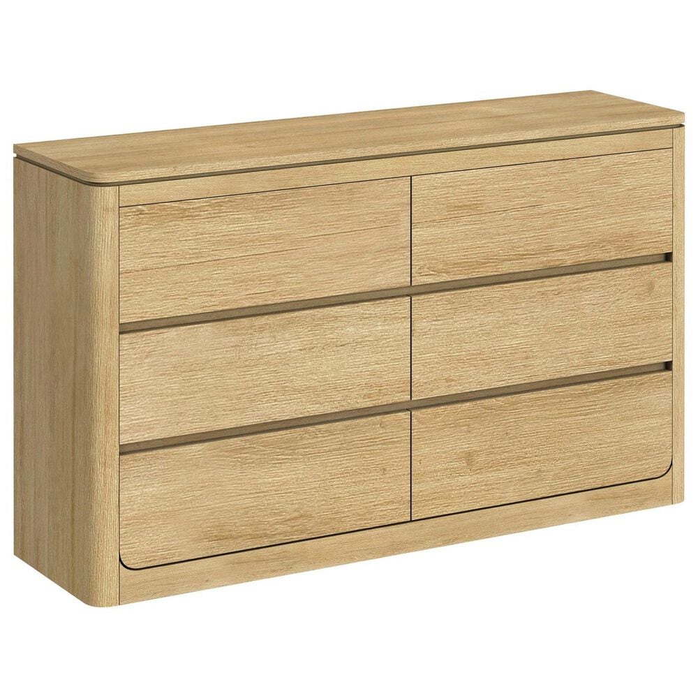 Mayberry Hill Rosalie 6-Drawer Dresser and Mirror in Natural, , large
