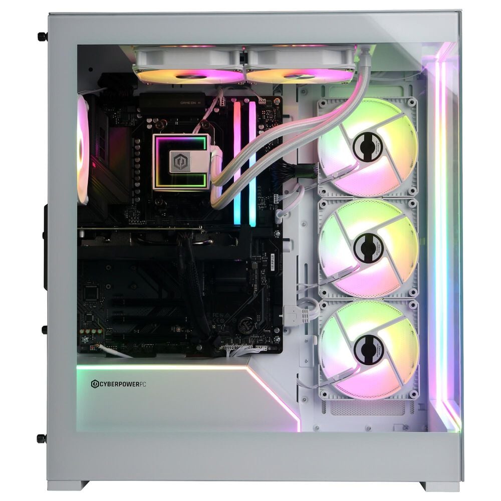 CyberPowerPC Gamer Supreme Gaming Desktop | AMD Ryzen 7 9700X - 32GB RAM - NVIDIA GeForce RTX 5060 Ti Graphics - 2TB SSD in White, , large