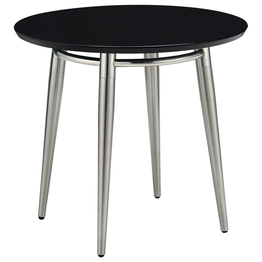 OSP Home Brooklyn End Table in Black and Brushed Nickel, , large