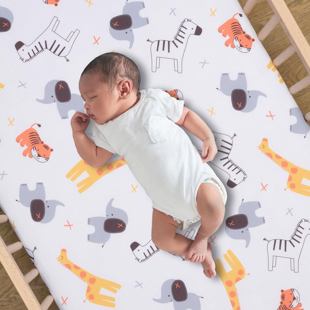 Lambs &amp; Ivy Lollipop Fitted Crib Sheet in Multicolor, , large