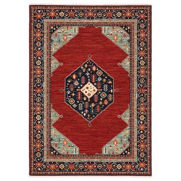 Oriental Weavers Lilihan Medallion 5503M 2" x 6" Red and Blue Scatter Area Rug, , large