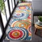 Safavieh Cabana CBN382M 2"2" x 7" Blue and Ivory Indoor/Outdoor Area Performance Rug, , large