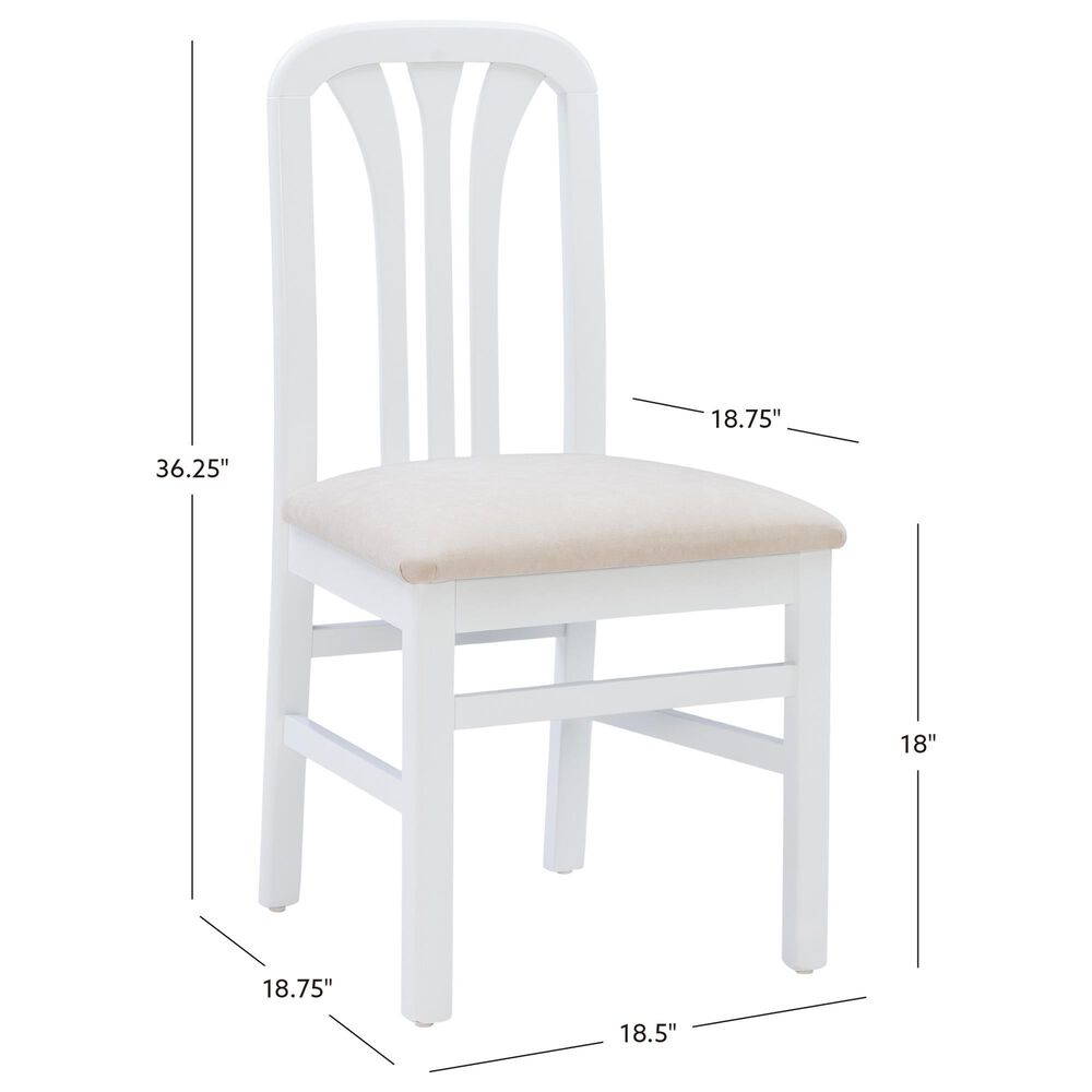 Linon Home Decor Pamela Side Chair in Bright White (Set of 2), , large