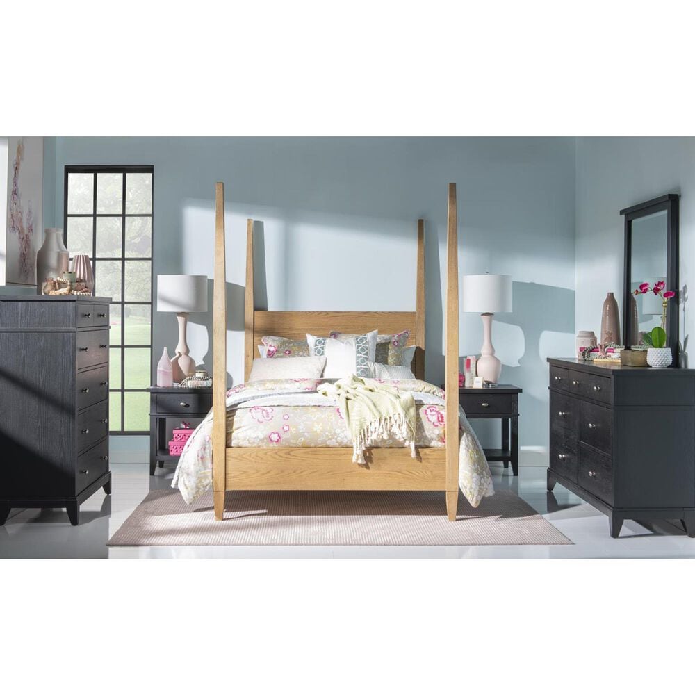 St Claire Home Today's Traditions Full Platform Poster Bed in Natural Hickory, , large