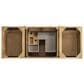 James Martin Vanities Hudson 60" Single Bathroom Vanity in Light Natural Oak with 3 cm Eternal Marfil Quartz Top and Rectangular Sink, , large