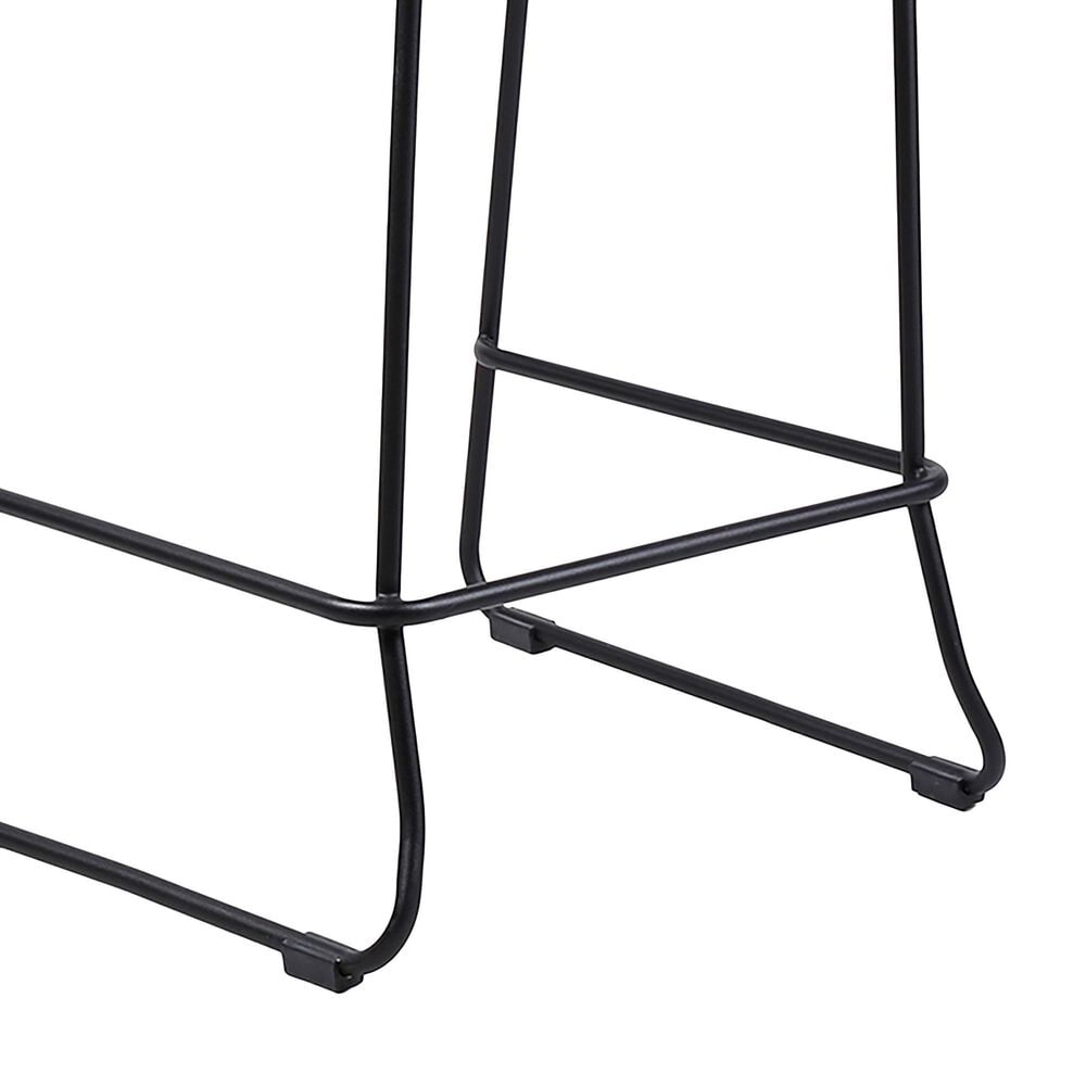 Armen Living Shasta Patio Counter Height Bar Stool with Rope Seat in Black &#40;Set of 2&#41;, , large