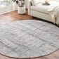 Surya Aisha 6"7" Round Charcoal, Gray, Dark Blue, Off-White, Burgandy and Burnt Orange Area Rug, , large