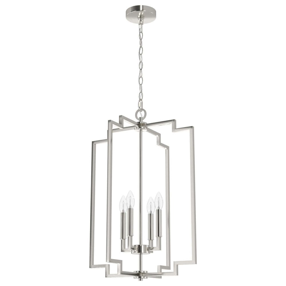 Hunter Zoanne 4-Light Pendant in Brushed Nickel, , large