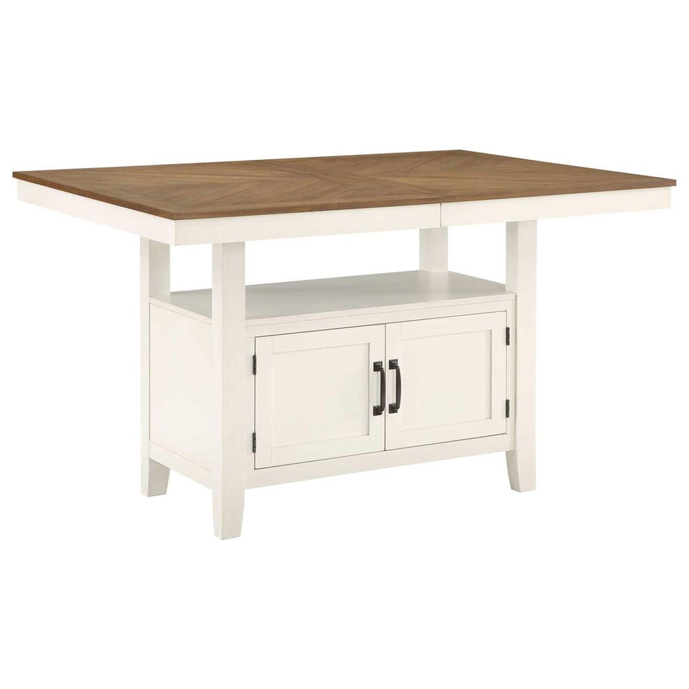 Steve Silver Hyland 6-Piece Counter Height Dining Set in Milk and Honey, , large