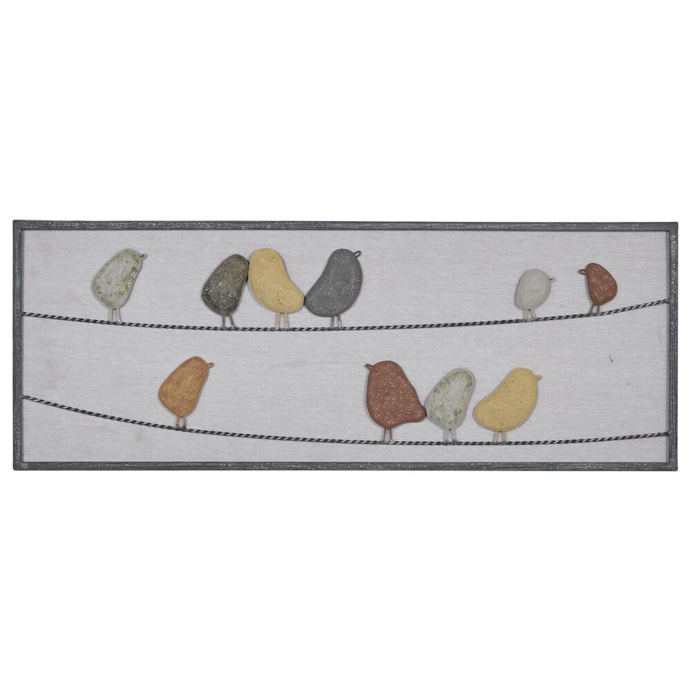 Maple and Jade Contemporary Metal Wall Decor in Yellow, Red and Blue, , large