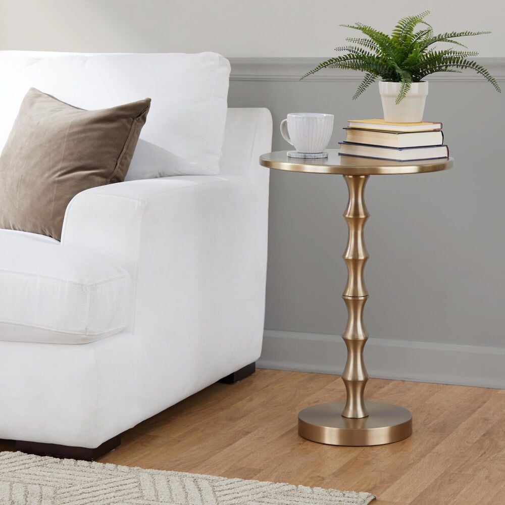 Lumisource Bora 26.75&quot; Accent Table in Gold, , large