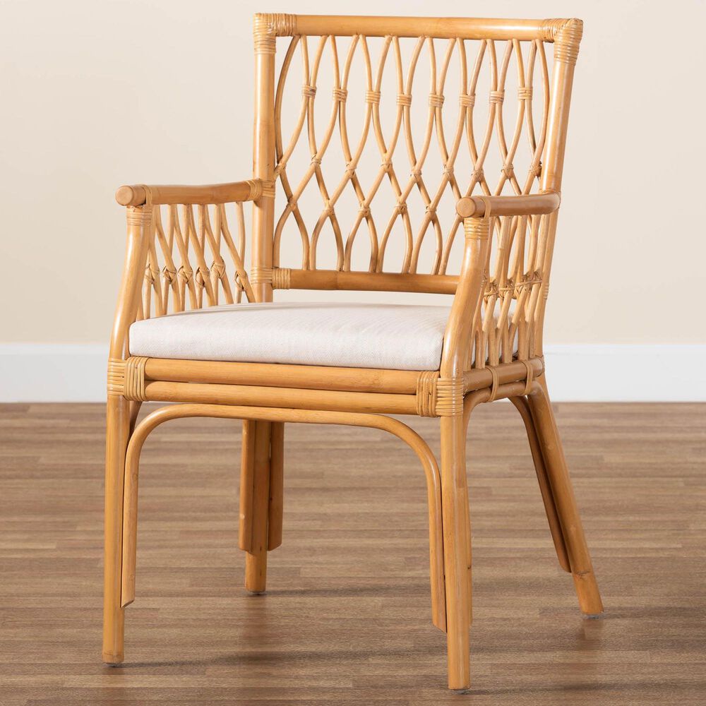 Baxton Studio Maisa Arm Chair in Neutral, , large
