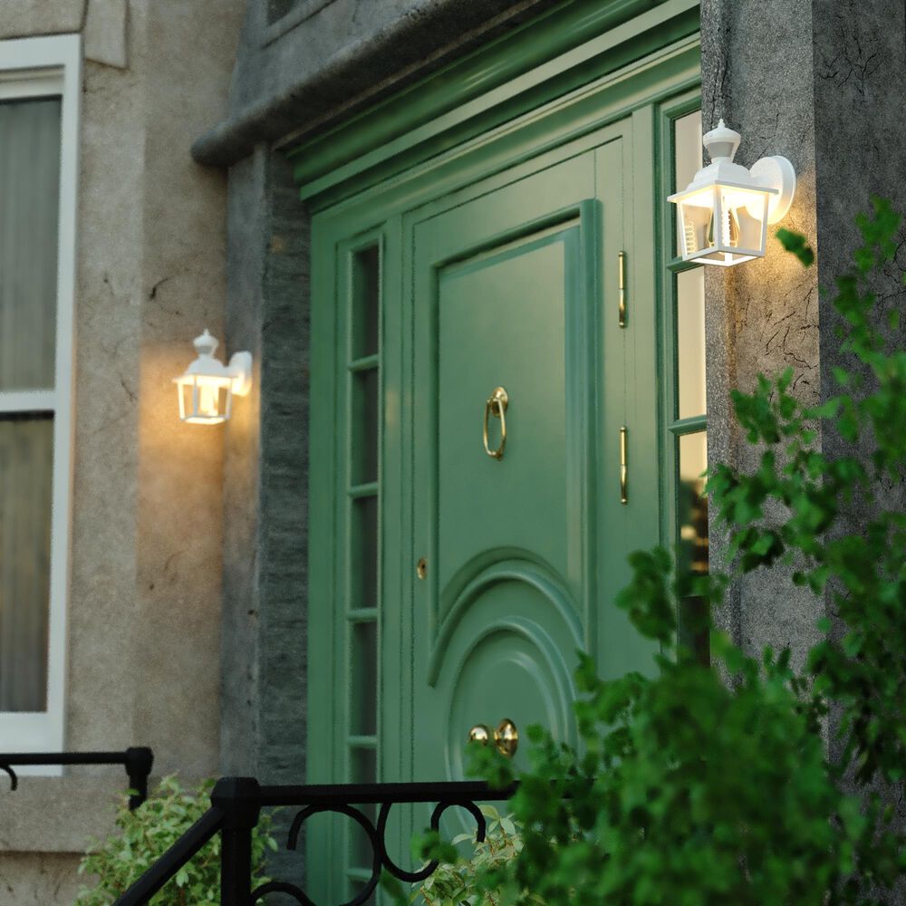 Vaxcel Bedford 5.25" 1-Light Outdoor Motion Sensor Wall Sconce in Textured White, , large