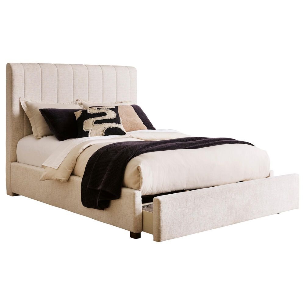 Ashley Shoralli King Upholstered Storage Bed in Beige, , large