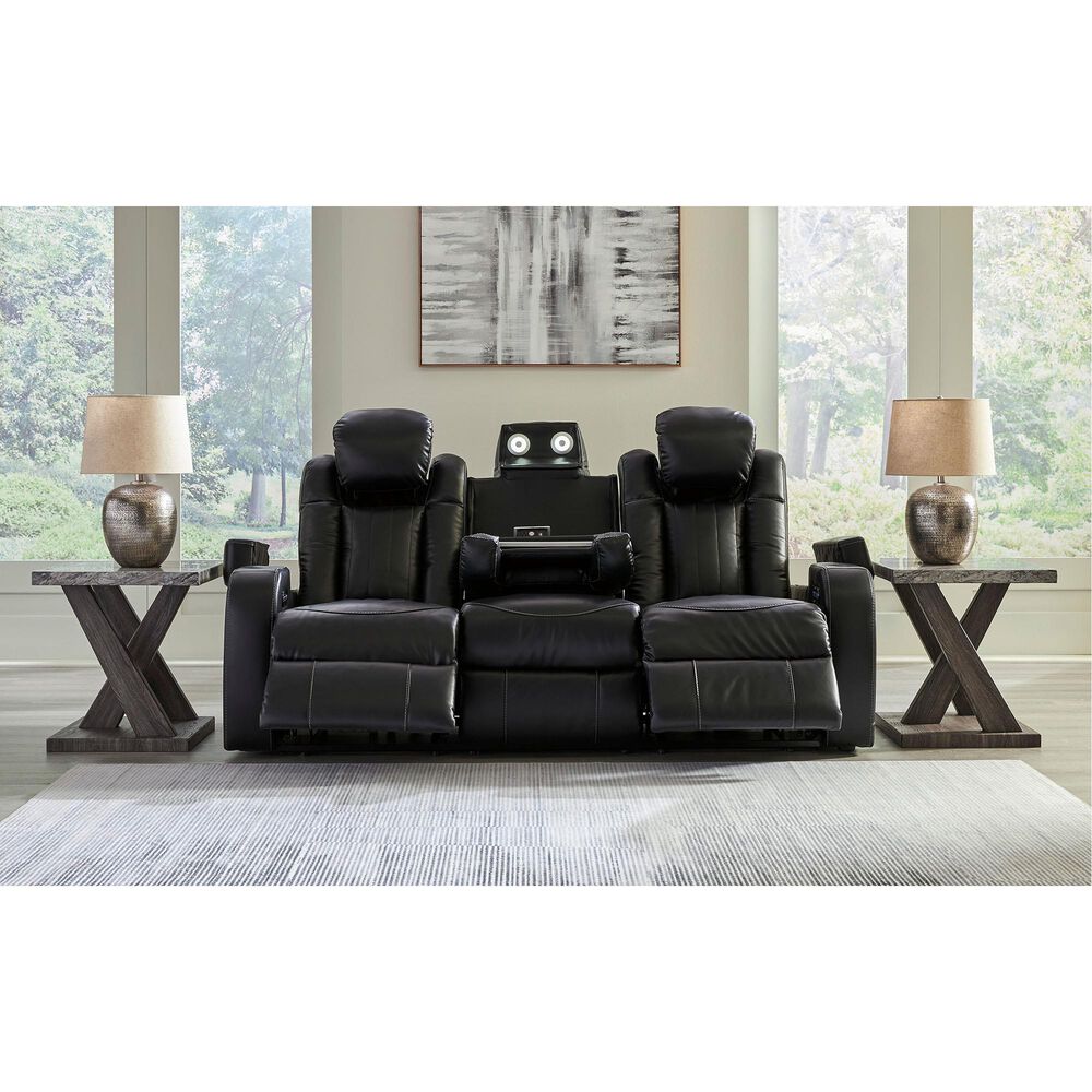 Ashley Caveman Den Power Reclining Sofa in Midnight, , large