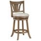 Office Star Products Miller Swivel Counter Stool with Dove Cushion Seat in Medium Oak, , large