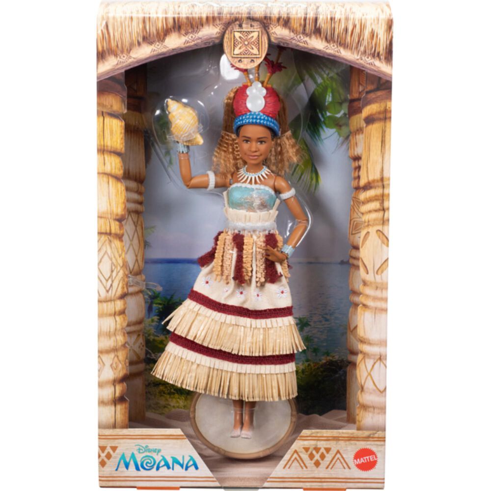 Disney Princess Mattel Disney Collector Moana Collectible Fashion Doll in Live Action Ceremonial Look With Shell Accessory, , large