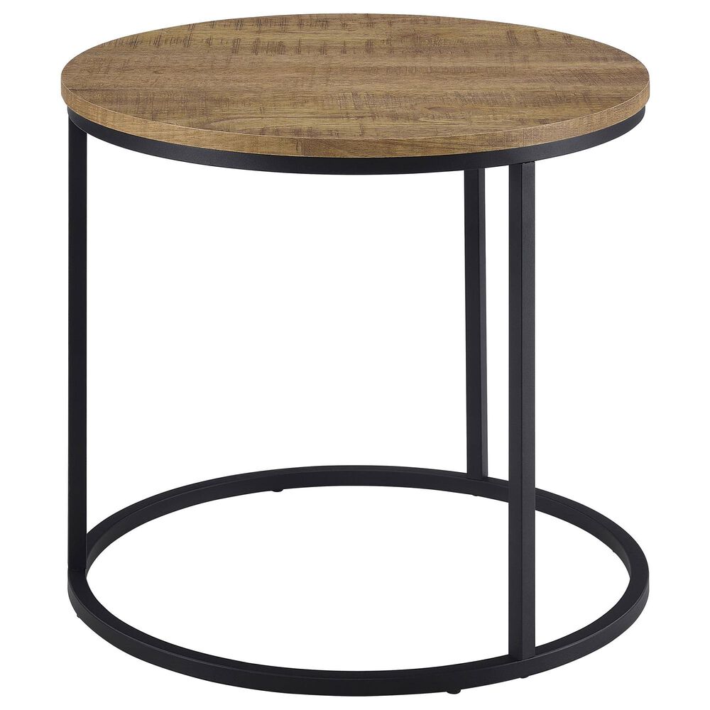 Pacific Landing Lainey Round End Table in Mango and Black, , large