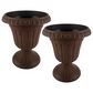 Timberlake Large Front Door Urn in Brown (Set of 2), , large