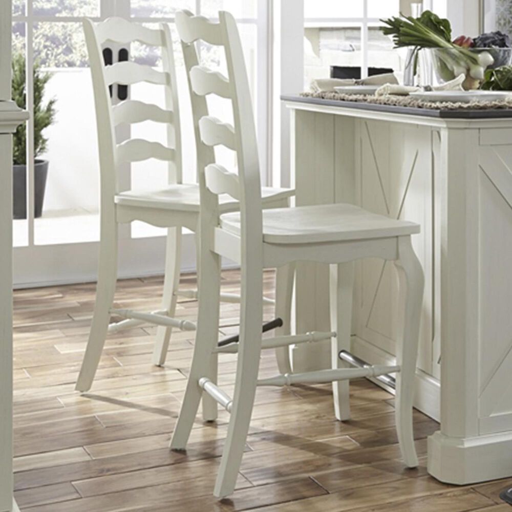 Homestyles Seaside Lodge Counter Stool in Hand Rubbed White, , large