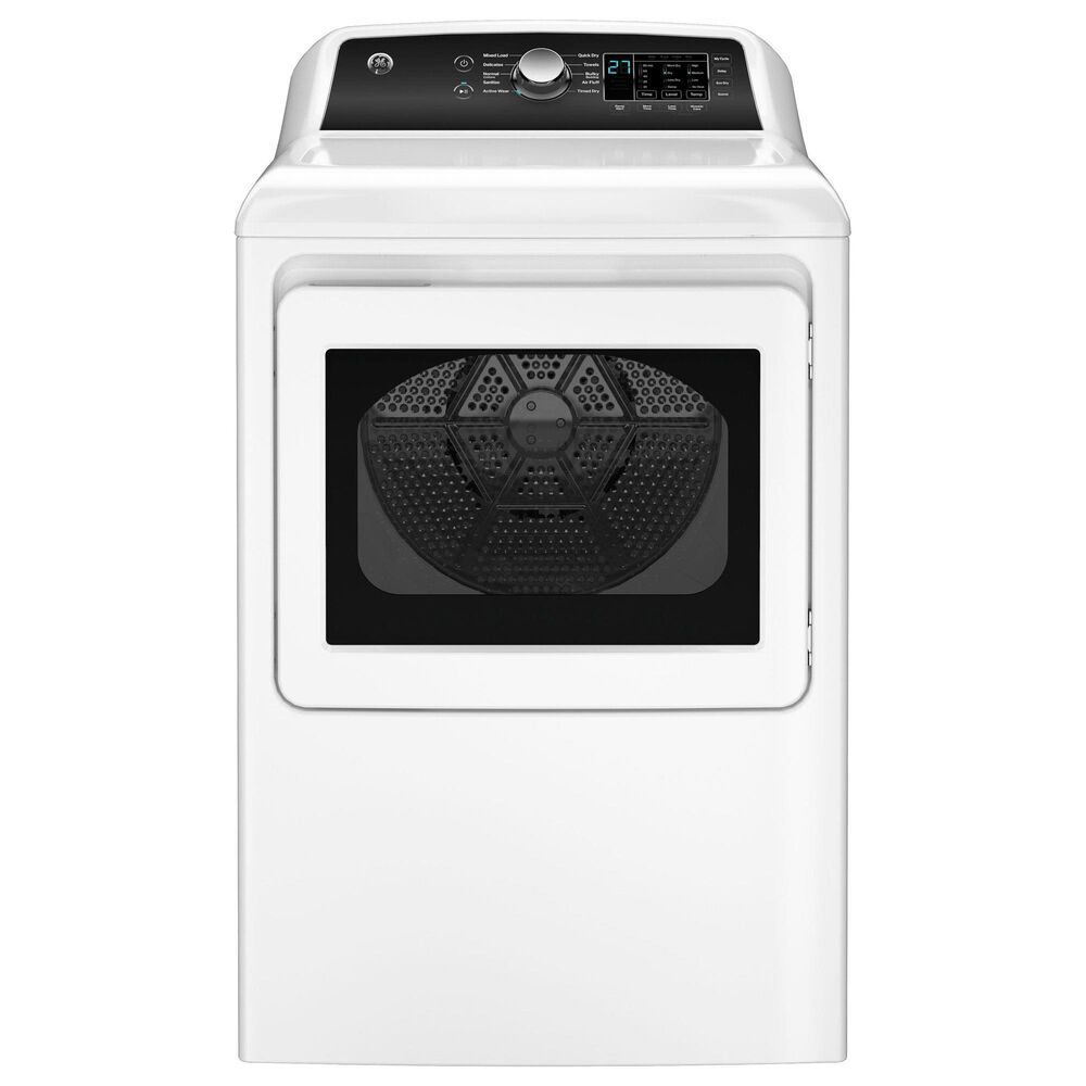 GE Appliances 7.4 Cu. Ft. Top Load Electric Dryer with Sensor Dry in White, , large